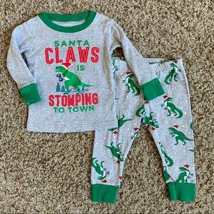 Carters Christmas Holiday Pajama Set Dinosaur